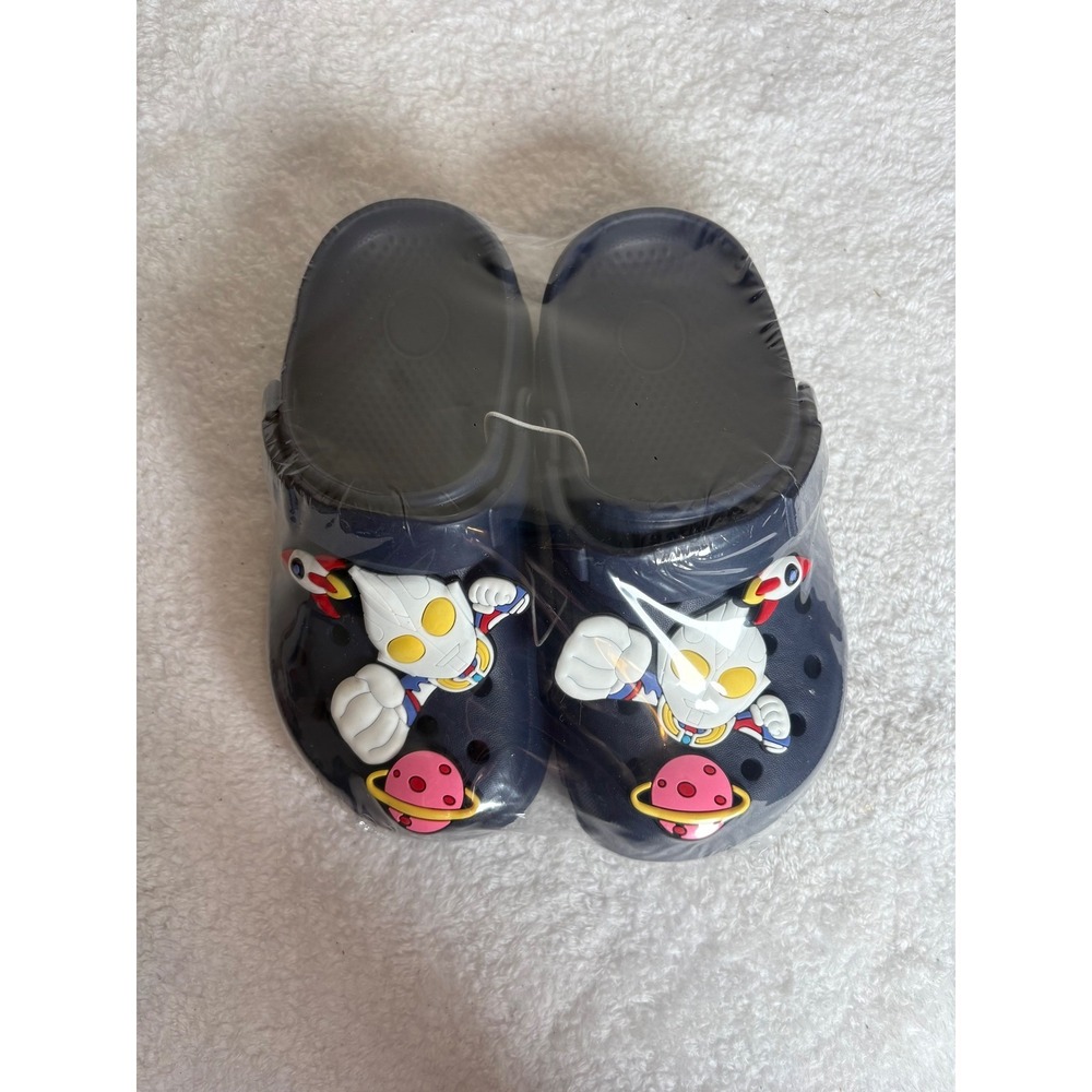 DDFOX Kids Ultraman Space Clogs Navy Blue Slip On Water Shoes Size 1 NEW